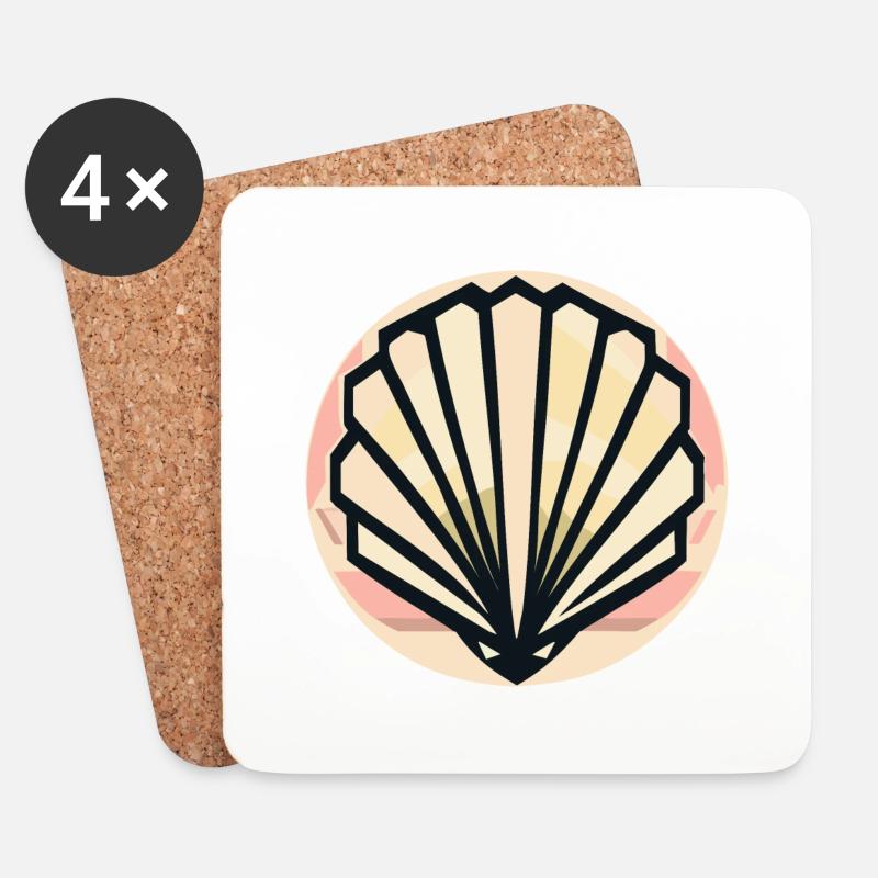 Shell - Coasters (set of 4) - white