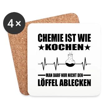 Chemie - Untersetzer (4er-Set) - Weiß - Vorne