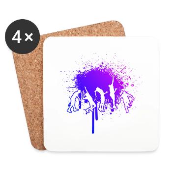 Women's Tennis Player Playing Tennis Playing Tennis - Coasters (set of 4) - white - Front