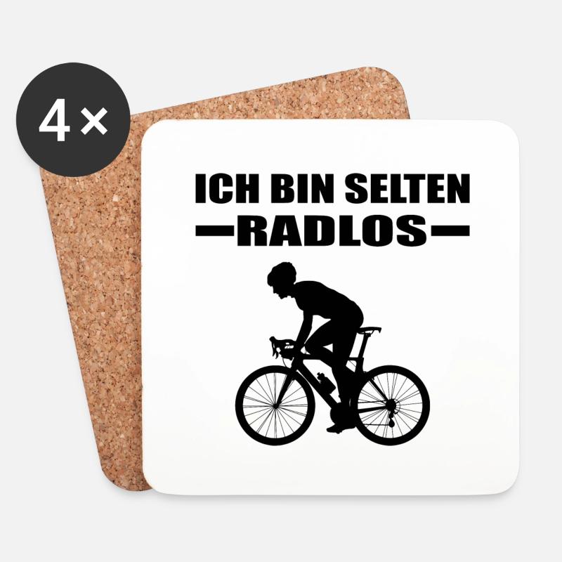 Fahrrad - Untersetzer (4er-Set) - Weiß