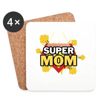 La meilleure maman de tous les temps - Dessous de verre (lot de 4) - blanc - Devant