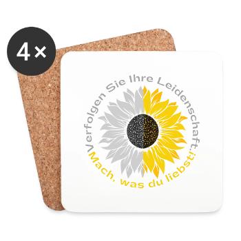 mach was du liebst - Untersetzer (4er-Set) - Weiß - Vorne