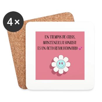 Pink crisis - Dessous de verre (lot de 4) - blanc - Devant