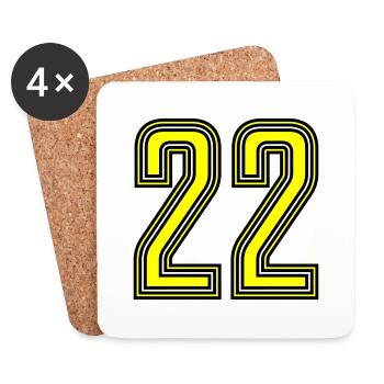 22 - Untersetzer (4er-Set) - Weiß - Vorne