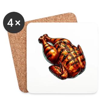 Chicken - Coasters (set of 4) - white - Front
