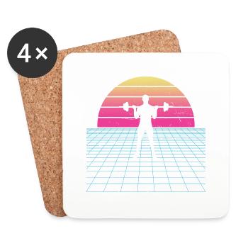 Women's Strength Training Endurance Training Cardio - Coasters (set of 4) - white - Front