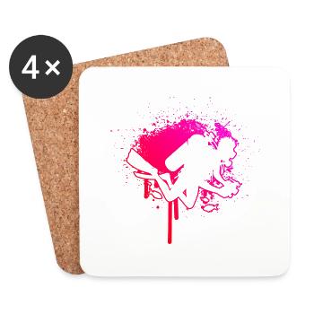 Diving Men's Diving Scuba Diving Diver - Coasters (set of 4) - white - Front