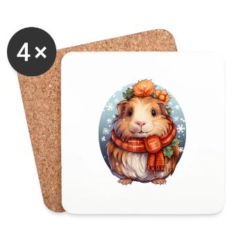 Meeri Furry Nose - Coasters (set of 4) - white - Front