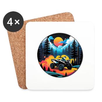 Quad & Off-Road - Coasters (set of 4) - white - Front