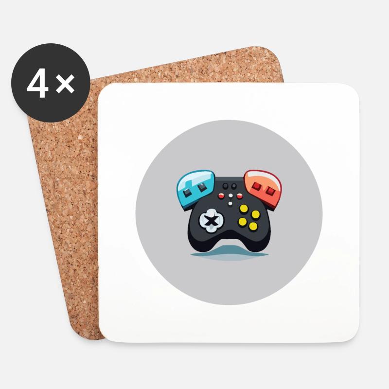 Gaming - Untersetzer (4er-Set) - Weiß