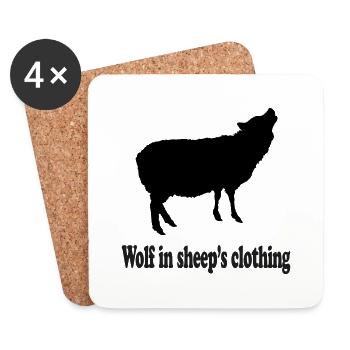 Wolf in sheep´s clothing - Untersetzer (4er-Set) - Weiß - Vorne