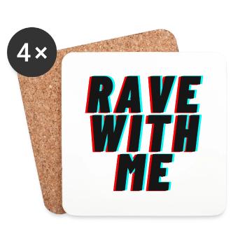 Rave With me (Festival) - Untersetzer (4er-Set) - Weiß - Vorne