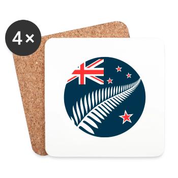 Neuseeland Aotearoa Kiwi 5 - Untersetzer (4er-Set) - Weiß - Vorne