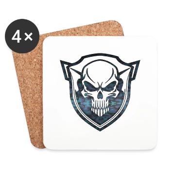 Army War Military Uniform Force Soldier Camouflage - Coasters (set of 4) - white - Front