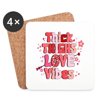 Love me Valentine Happy Valentines Valentines - Coasters (set of 4) - white - Front