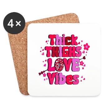 Love me Valentine Happy Valentines Valentines - Coasters (set of 4) - white - Front