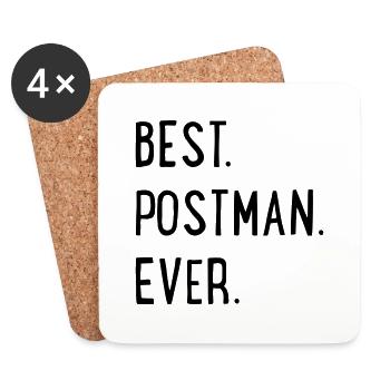 Postman - Coasters (set of 4) - white - Front