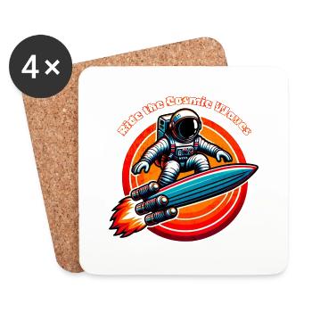 Surfing the Solar Winds Tee - Coasters (set of 4) - white - Front