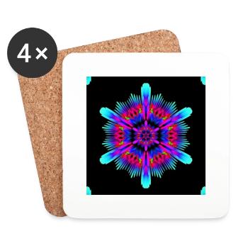 Flowerpower - Untersetzer (4er-Set) - Weiß - Vorne