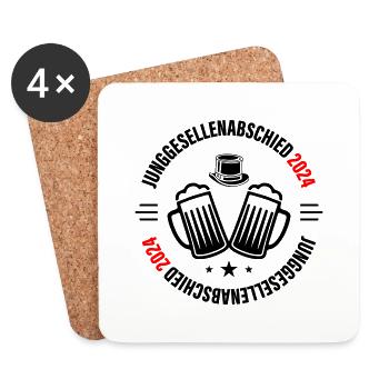 Bachelor Party 2024 Bachelor Party - Coasters (set of 4) - white - Front