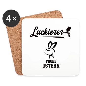 Lackierer Ostern Geschenk Maler Meister Azubi - Untersetzer (4er-Set) - Weiß - Vorne