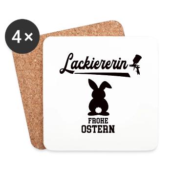 Lackiererin Ostern Geschenk Malerin Meister Azubi - Untersetzer (4er-Set) - Weiß - Vorne