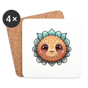 Pufferfish Lover - Coasters (set of 4) - white - Front