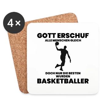Basket-ball - Dessous de verre (lot de 4) - blanc - Devant