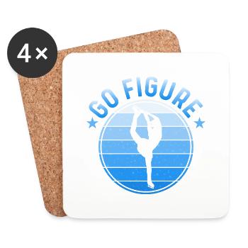 Twirls & Turns: Go Figure Skating - Coasters (set of 4) - white - Front