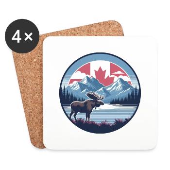 Canada 17 (en anglais seulement) - Dessous de verre (lot de 4) - blanc - Devant