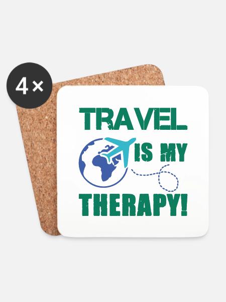 travel therapy - Untersetzer (4er-Set) - Weiß