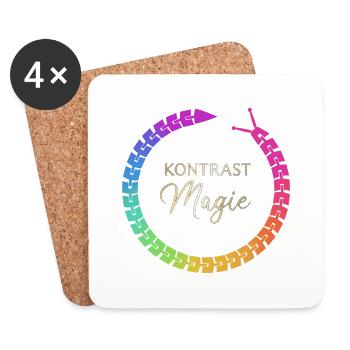 KontrastMagie Version 1 - Untersetzer (4er-Set) - Weiß - Vorne