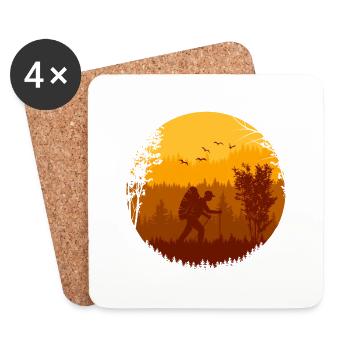 journey of hiking - Coasters (set of 4) - white - Front