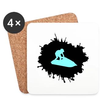 Jet Ski Blobs - Dessous de verre (lot de 4) - blanc - Devant