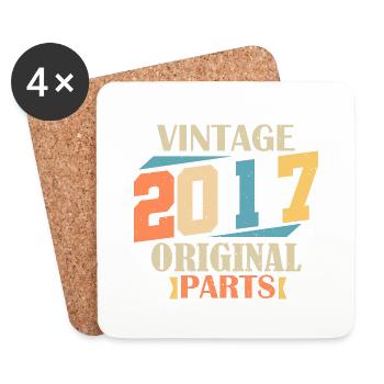 Month 2023. 2023 Birthday Gift. 7 Year Old Birth - Coasters (set of 4) - white - Front