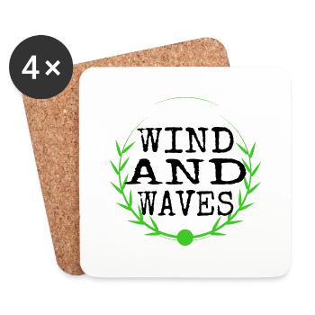 Humor Wind-Driven Water Sports - Coasters (set of 4) - white - Front