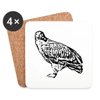 Wanderfalke, Falke, Falke, Vogel, Raubtier, Falke - Untersetzer (4er-Set) - Weiß - Vorne