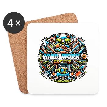 Yard Work Expert 18 - Coasters (set of 4) - white - Front