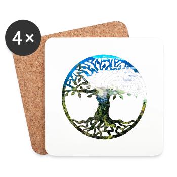 Tree of LifeZillertal - Coasters (set of 4) - white - Front