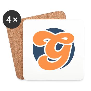Buchstabe g orange sport - Untersetzer (4er-Set) - Weiß - Vorne