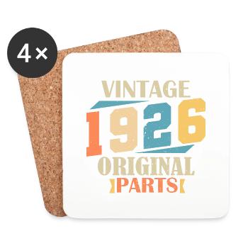 Monat 1926. 1926 Geburtstagsgeschenk. 98 Jahre alt Birt - Untersetzer (4er-Set) - Weiß - Vorne