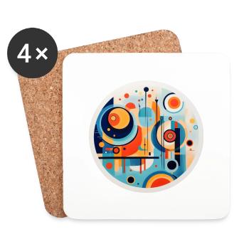 abstract art - Coasters (set of 4) - white - Front