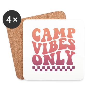 Camp Vibes Only - Untersetzer (4er-Set) - Weiß - Vorne