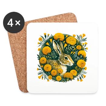 Hare - Coasters (set of 4) - white - Front