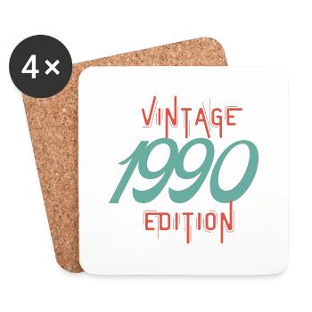 Jahrgang 1990 Ausgabe - Untersetzer (4er-Set) - Weiß - Vorne