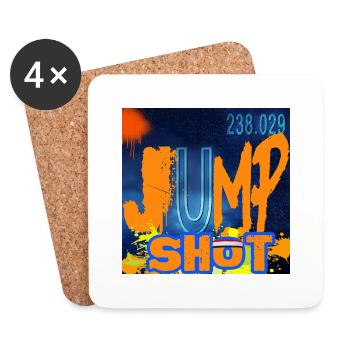 "JUMPSHOT"chemistry design - Coasters (set of 4) - white - Front