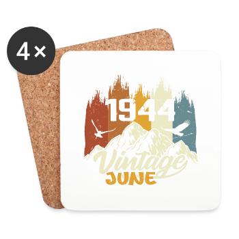 Les légendes d’anniversaire sont nées en juin 1944 - Dessous de verre (lot de 4) - blanc - Devant