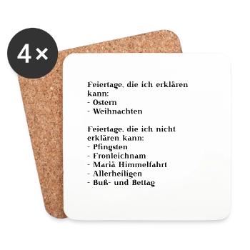 Holiday Funny Gift Idea Funny Humor Saying - Coasters (set of 4) - white - Front