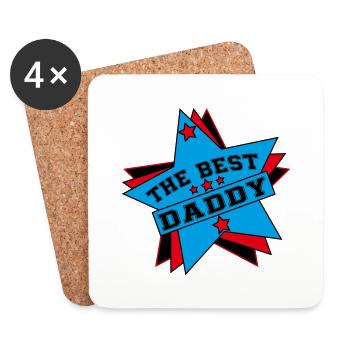 THE BEST DADDY - Dessous de verre (lot de 4) - blanc - Devant
