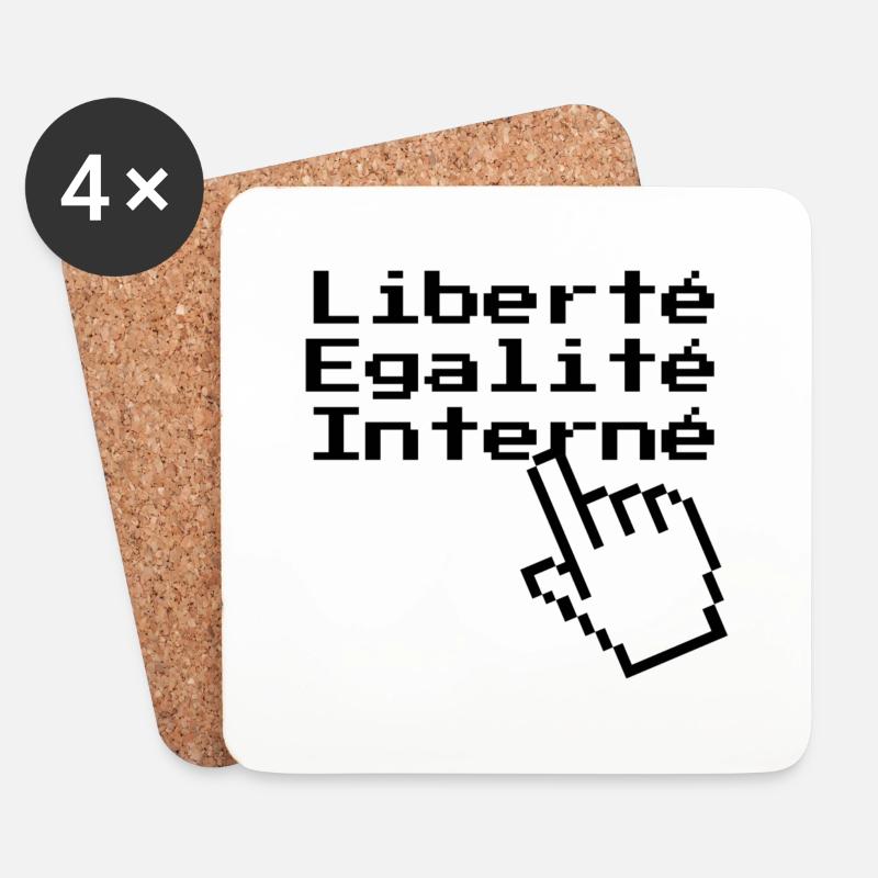 Internet - Untersetzer (4er-Set) - Weiß